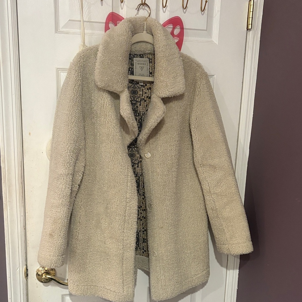 Guess Beige Teddy Jacket